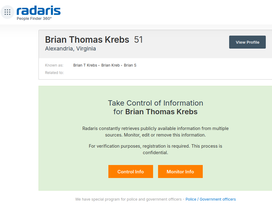 A Close Up Look at the Consumer Data Broker Radaris